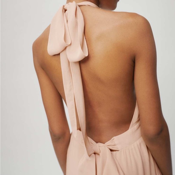 NEW NWT Reformation Andee Halter Maxi Dress Blush Pink Size 2 - Picture 6 of 14